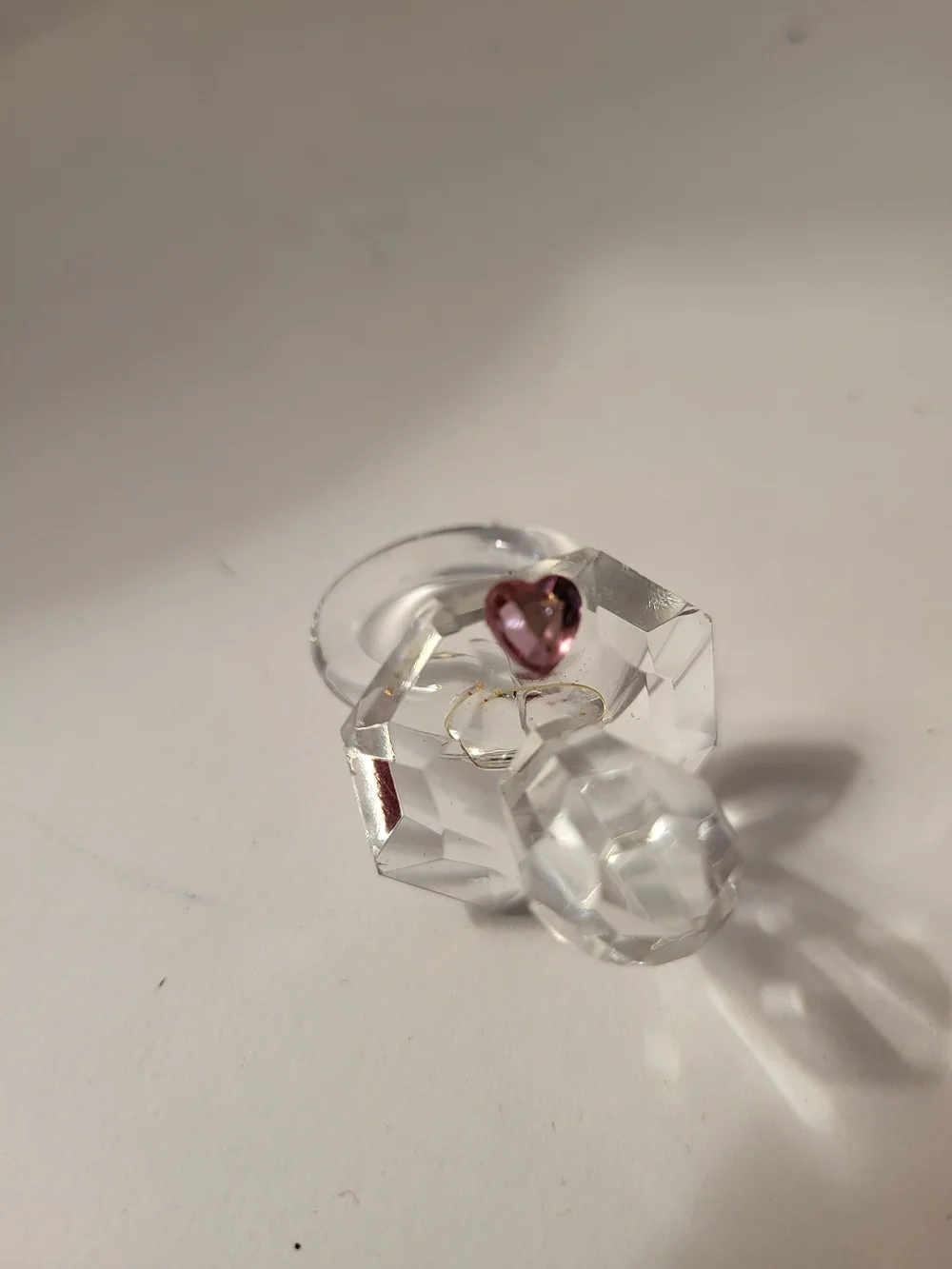 Two vintage faceted crystal baby girl pacifiers 2